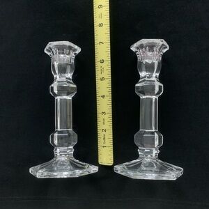 Glass candle holders for taper candles